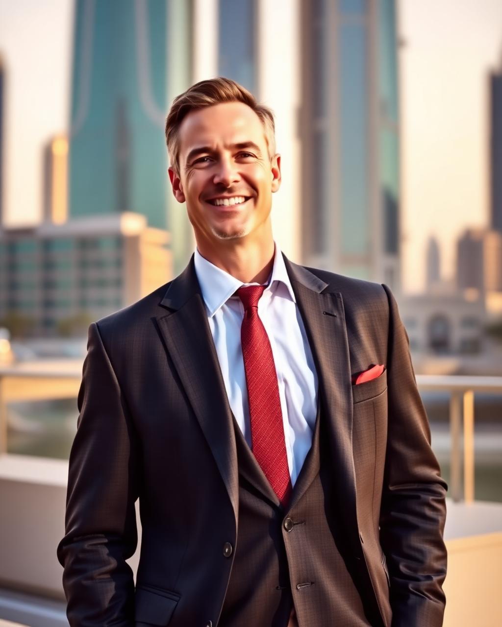 Portret van Cor Zuidema in Dubai